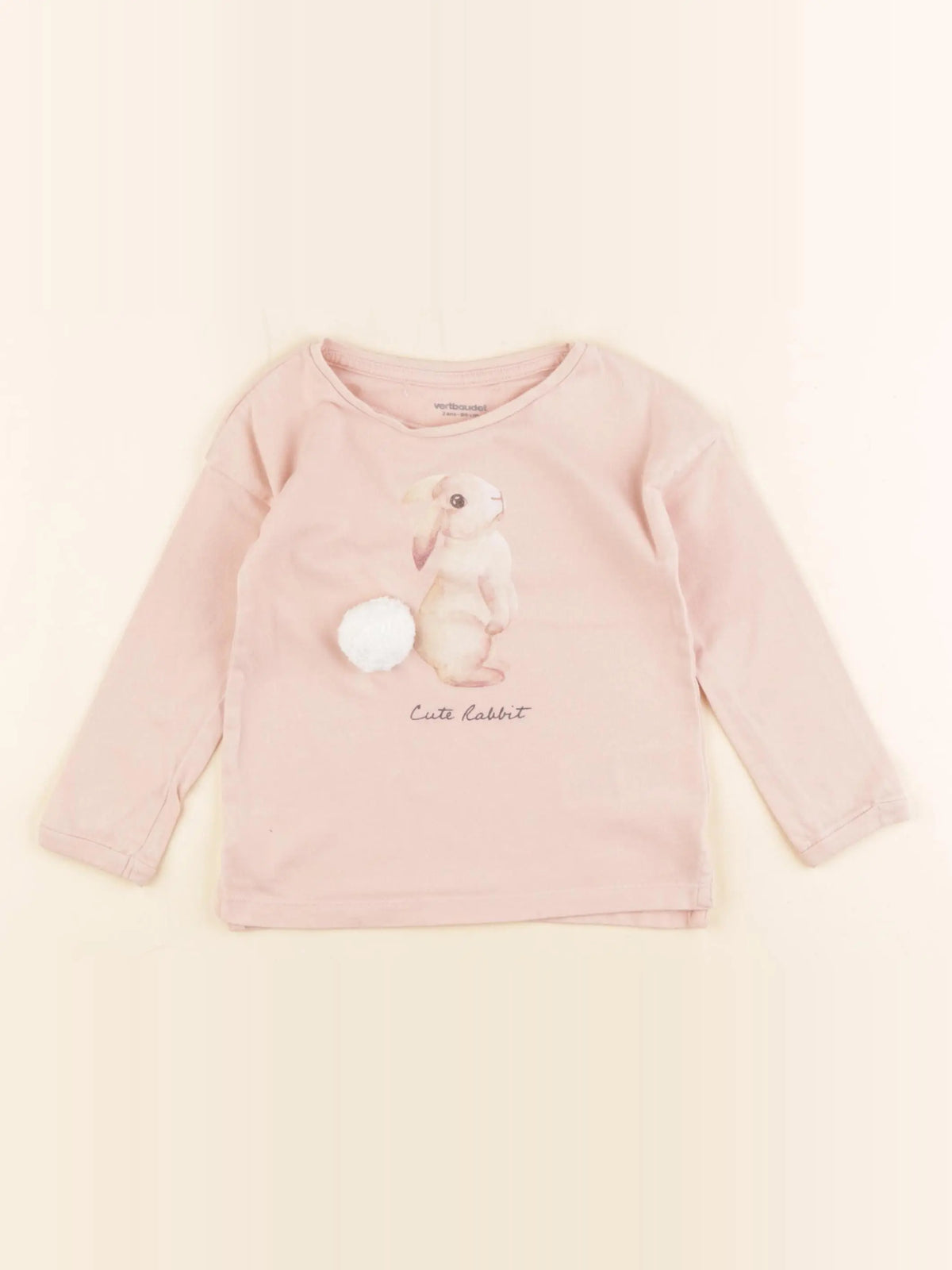 Vertbaudet - tee-shirt rose - 2 ans