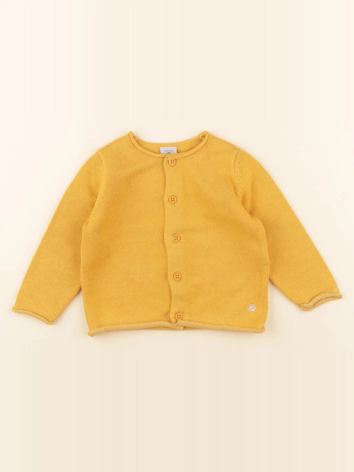 Petit Bateau - gilet jaune - 12 mois