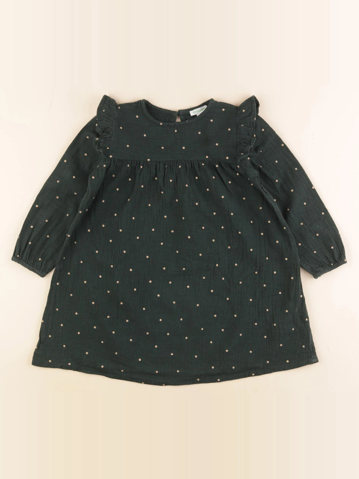 Vertbaudet - robe vert, or - 4 ans