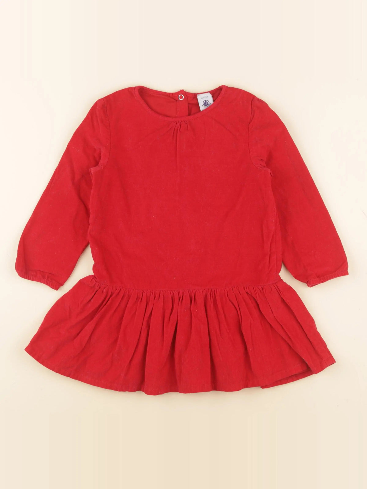 Petit Bateau - robe rouge - 36 mois