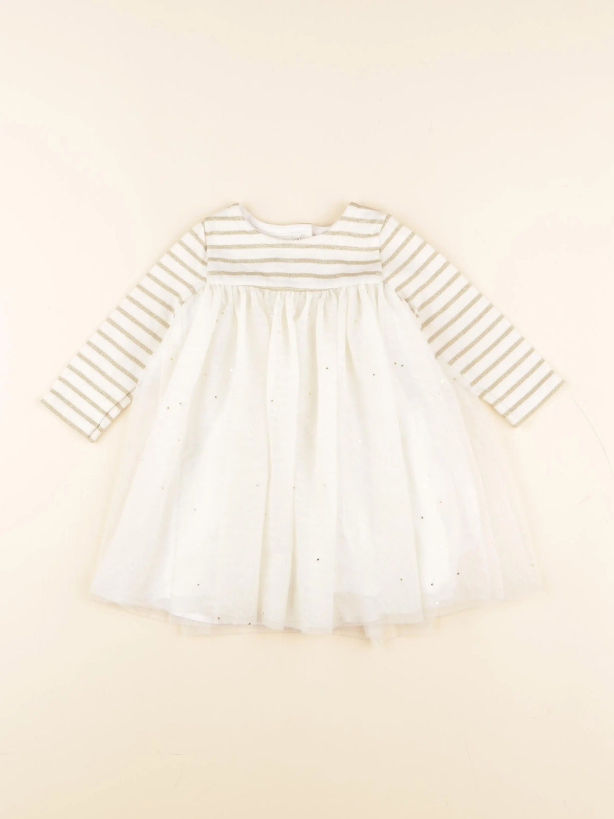 Petit Bateau - robe beige, or - 12 mois