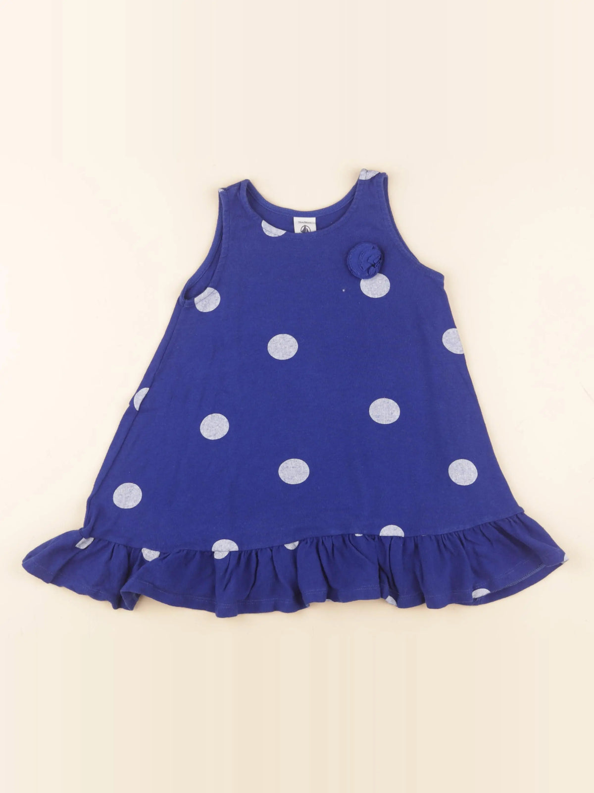 Petit Bateau - robe bleu, blanc - 24 mois