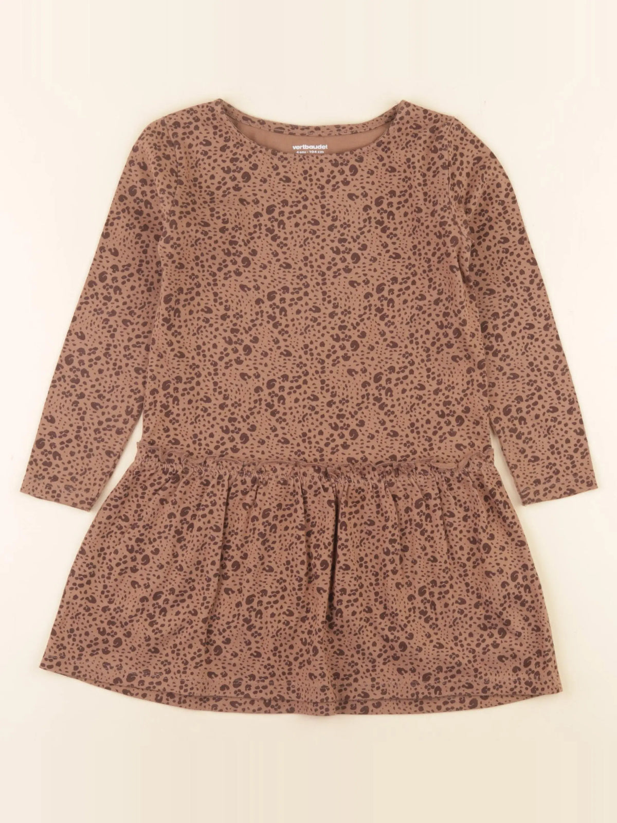 Vertbaudet - robe marron - 4 ans