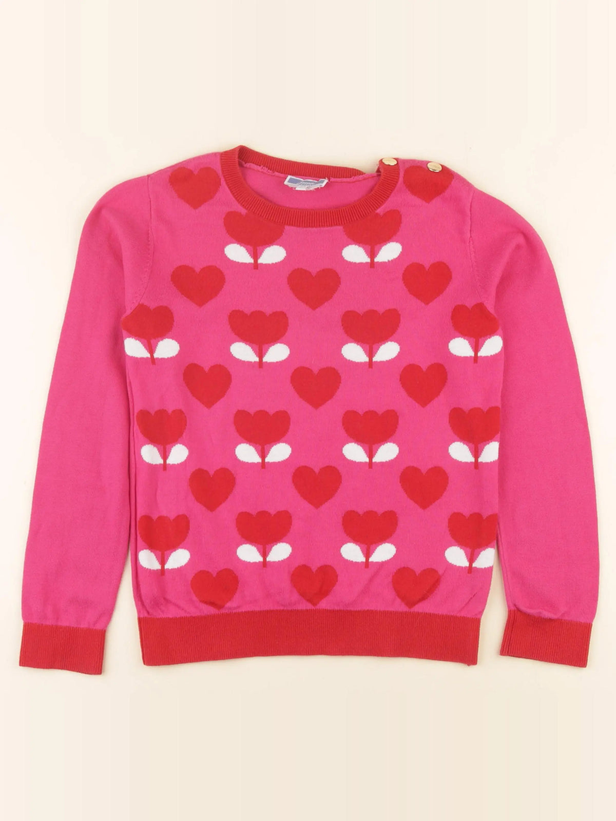 Jacadi - pull rose - 10 ans