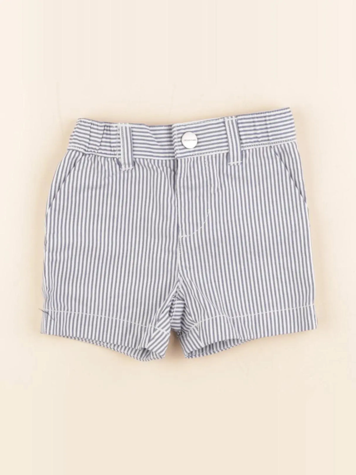 Jacadi - short bleu, blanc - 6 mois