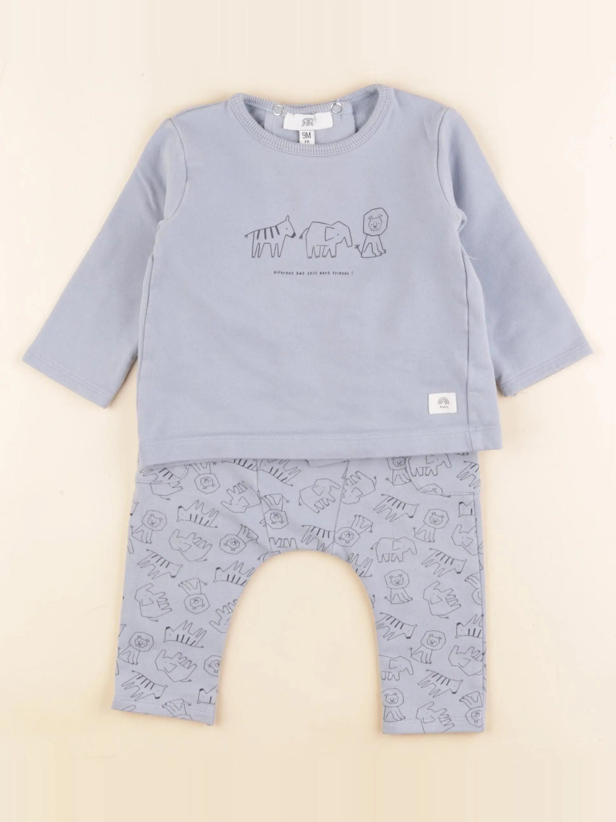 La Redoute - ensemble bleu - 9 mois
