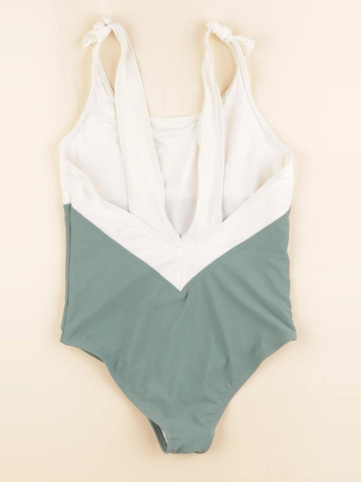 Cyrillus - maillot de bain beige, vert - 10 ans