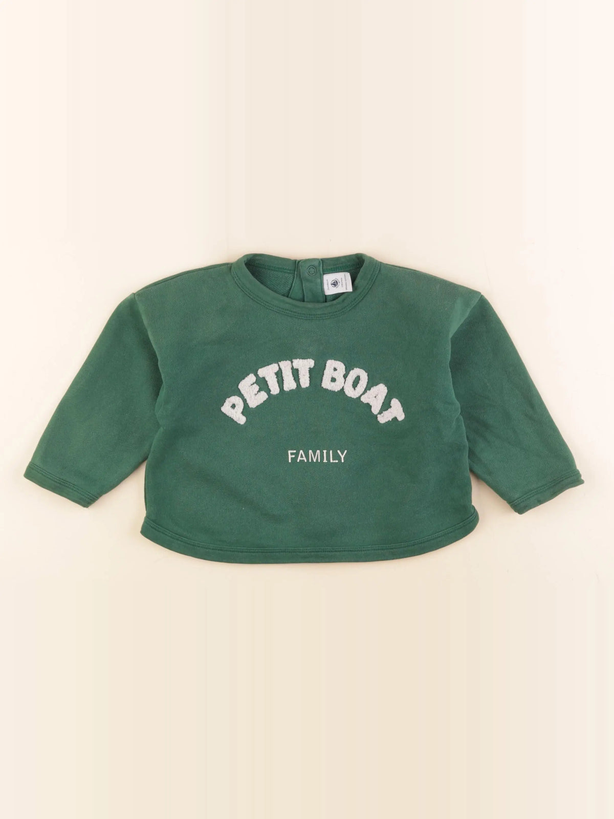 Petit Bateau - sweat vert - 24 mois