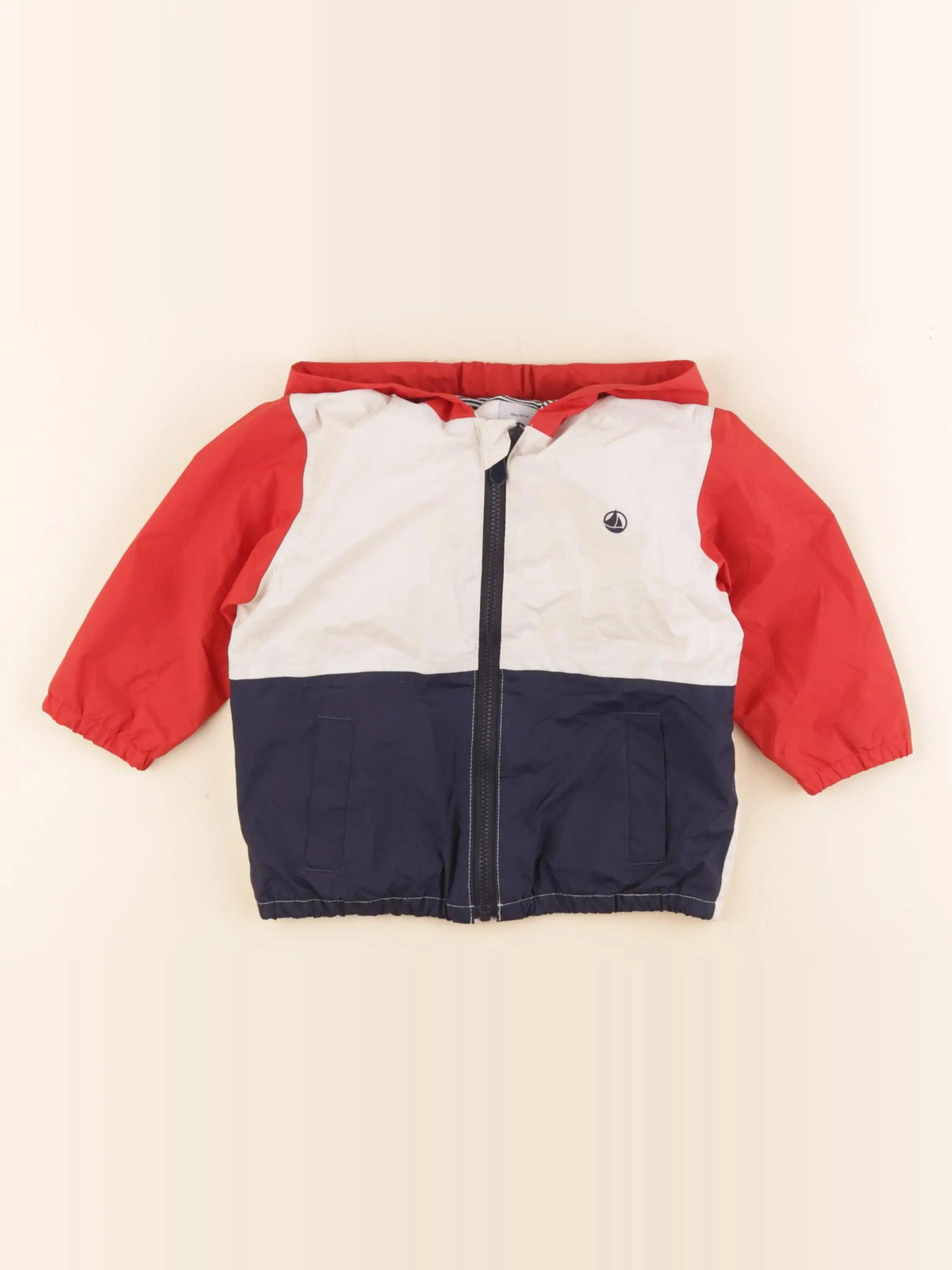 Petit Bateau - coupe-vent beige, rouge, bleu - 18 mois