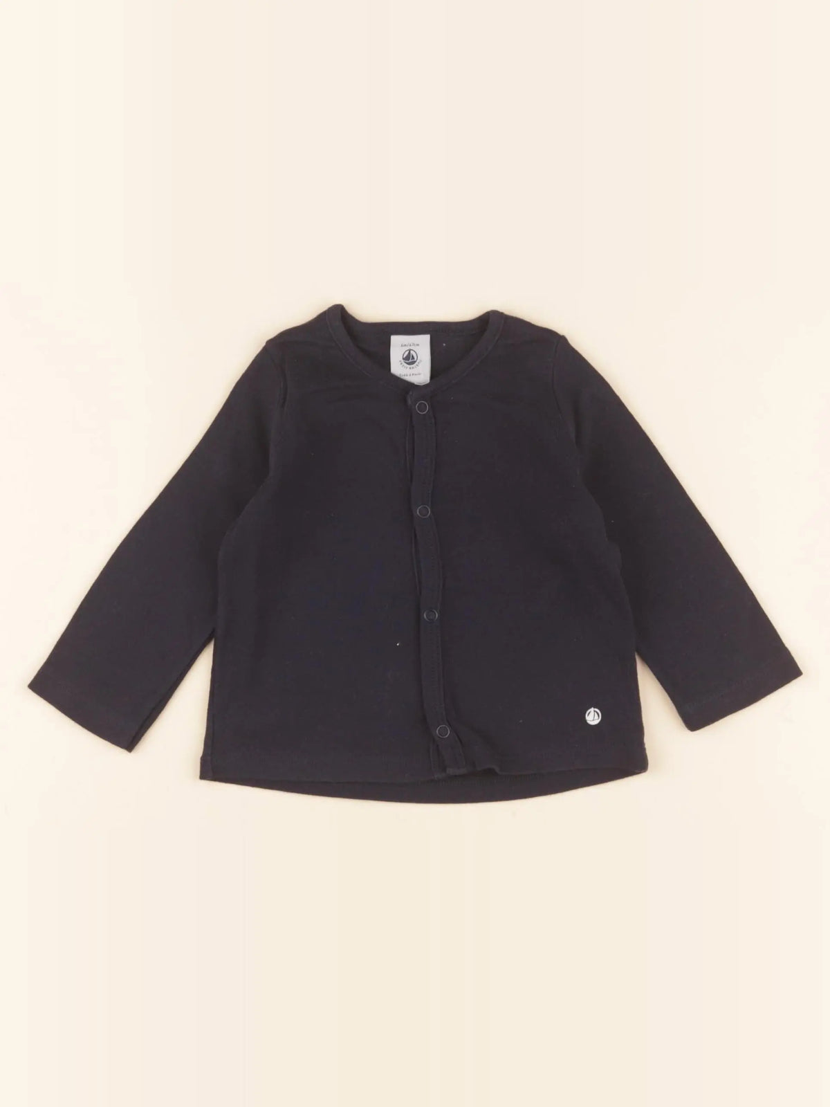 Petit Bateau - tee-shirt bleu - 6 mois