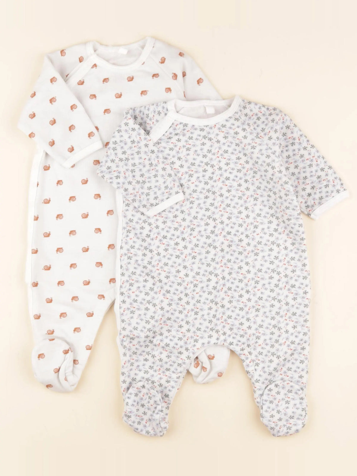 Petit Bateau - lot de 2 pyjamas coton multicolore - 3 mois
