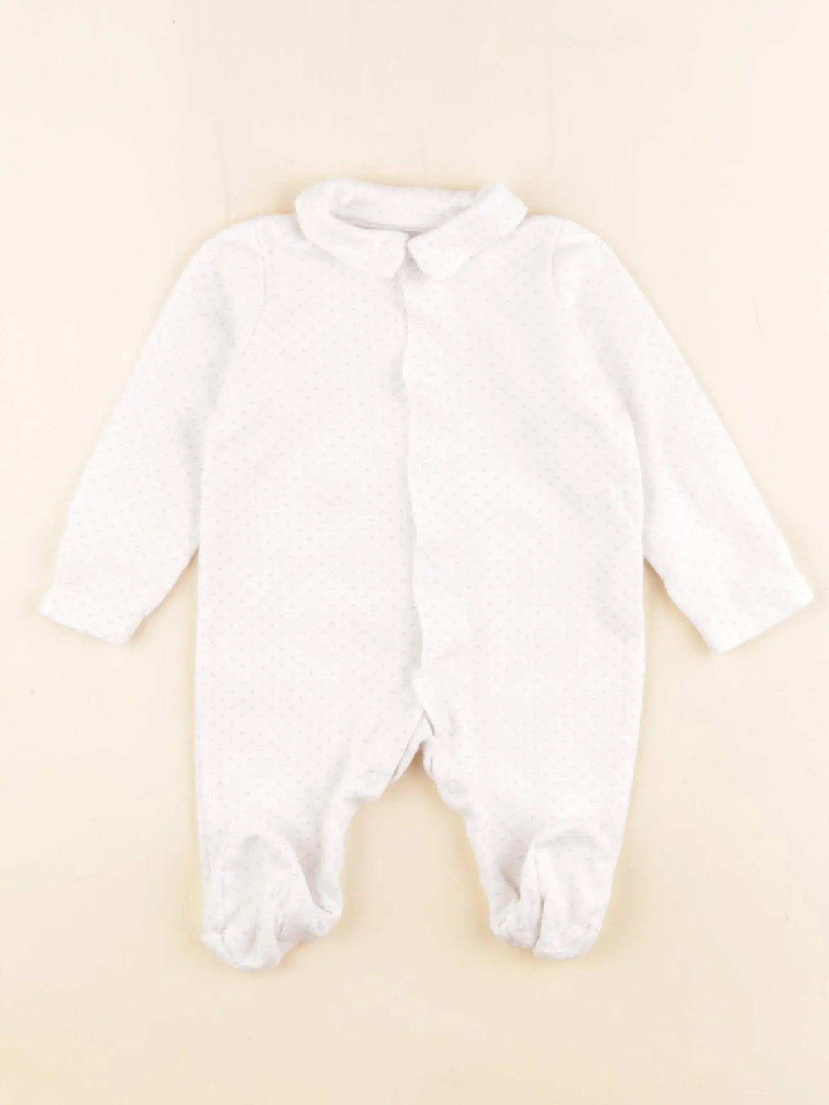 Boutchou - pyjama coton blanc - 1 mois
