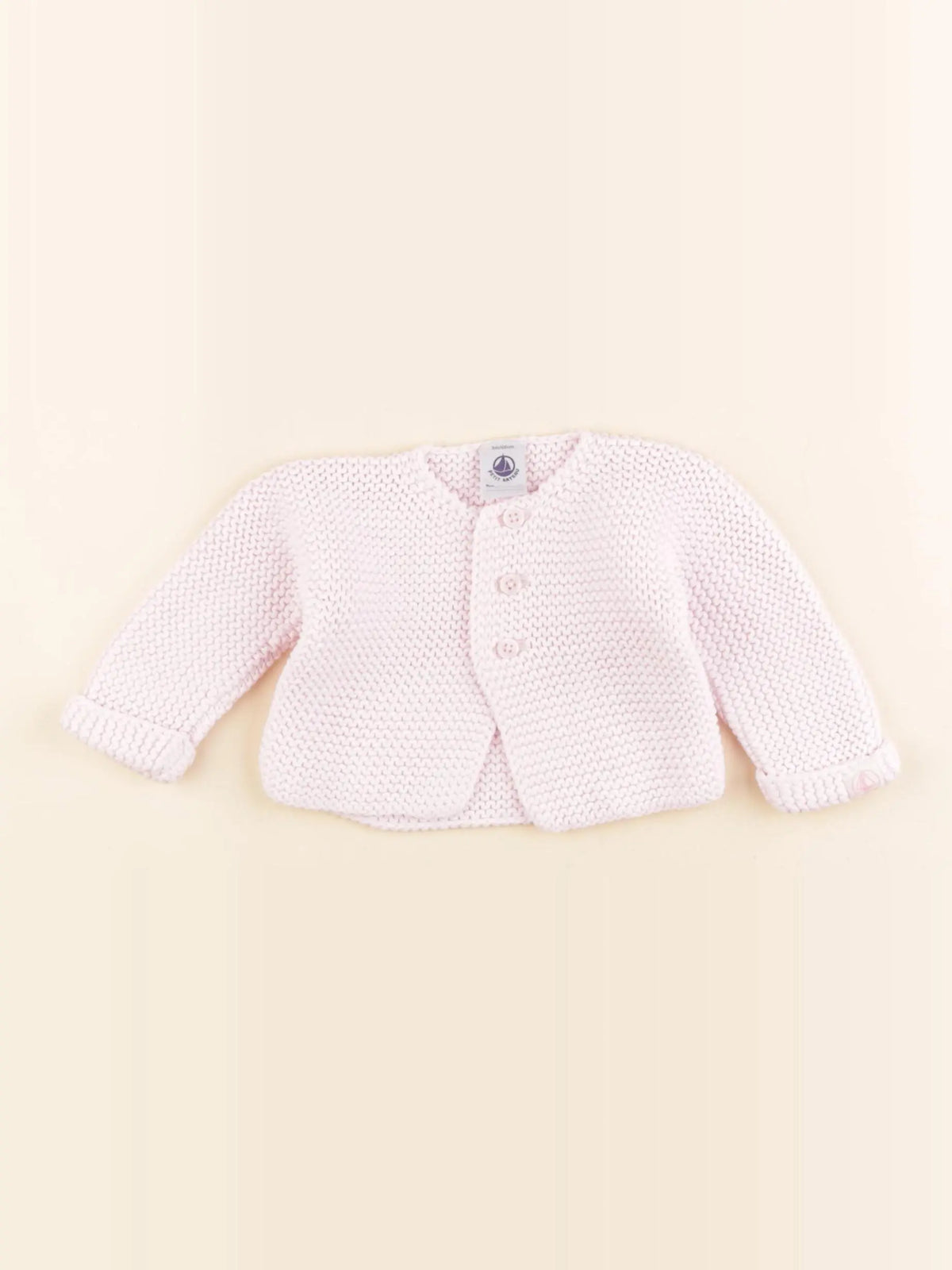 Petit Bateau - gilet rose - 3 mois