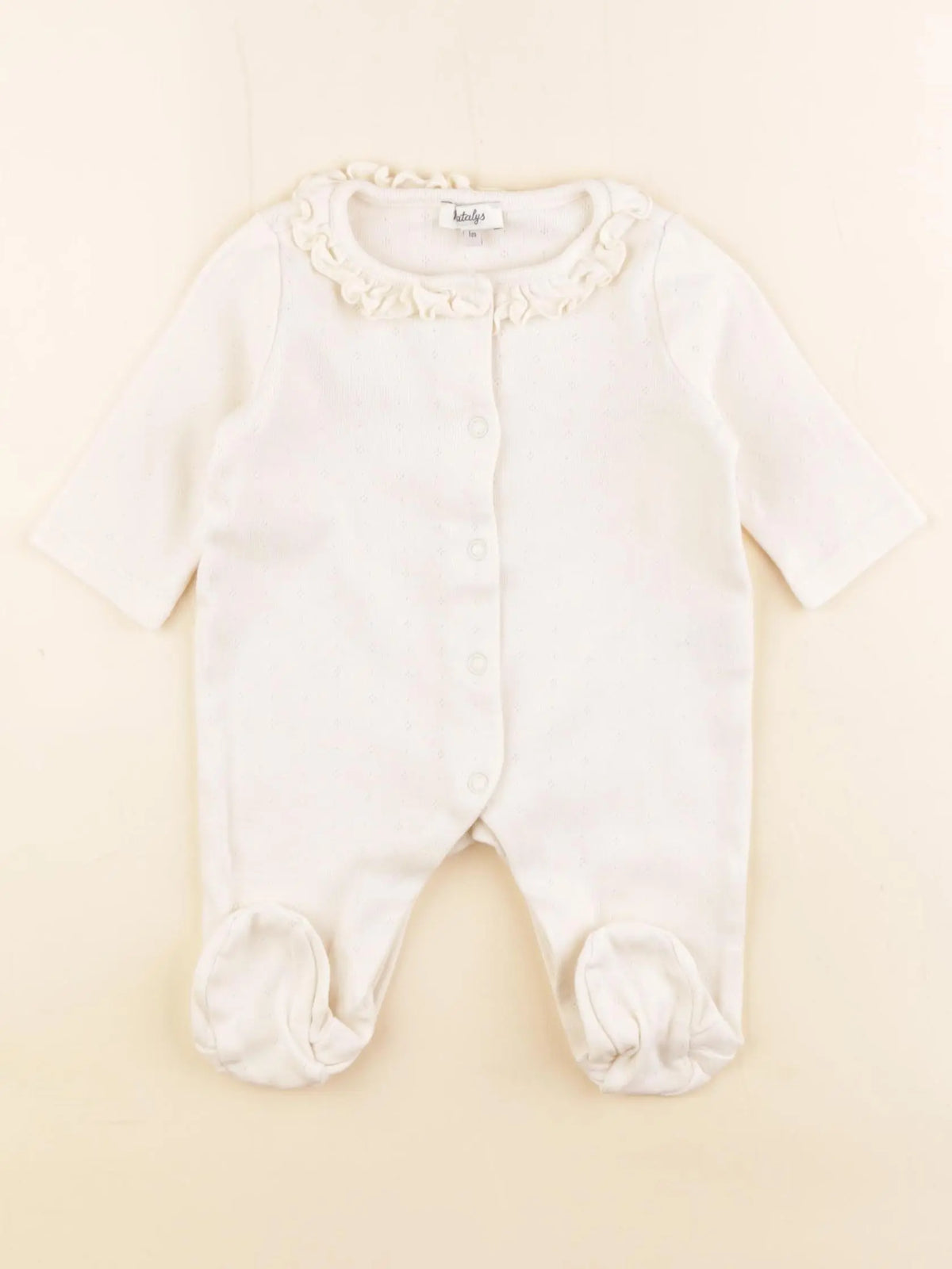 Natalys - pyjama coton beige - 1 mois