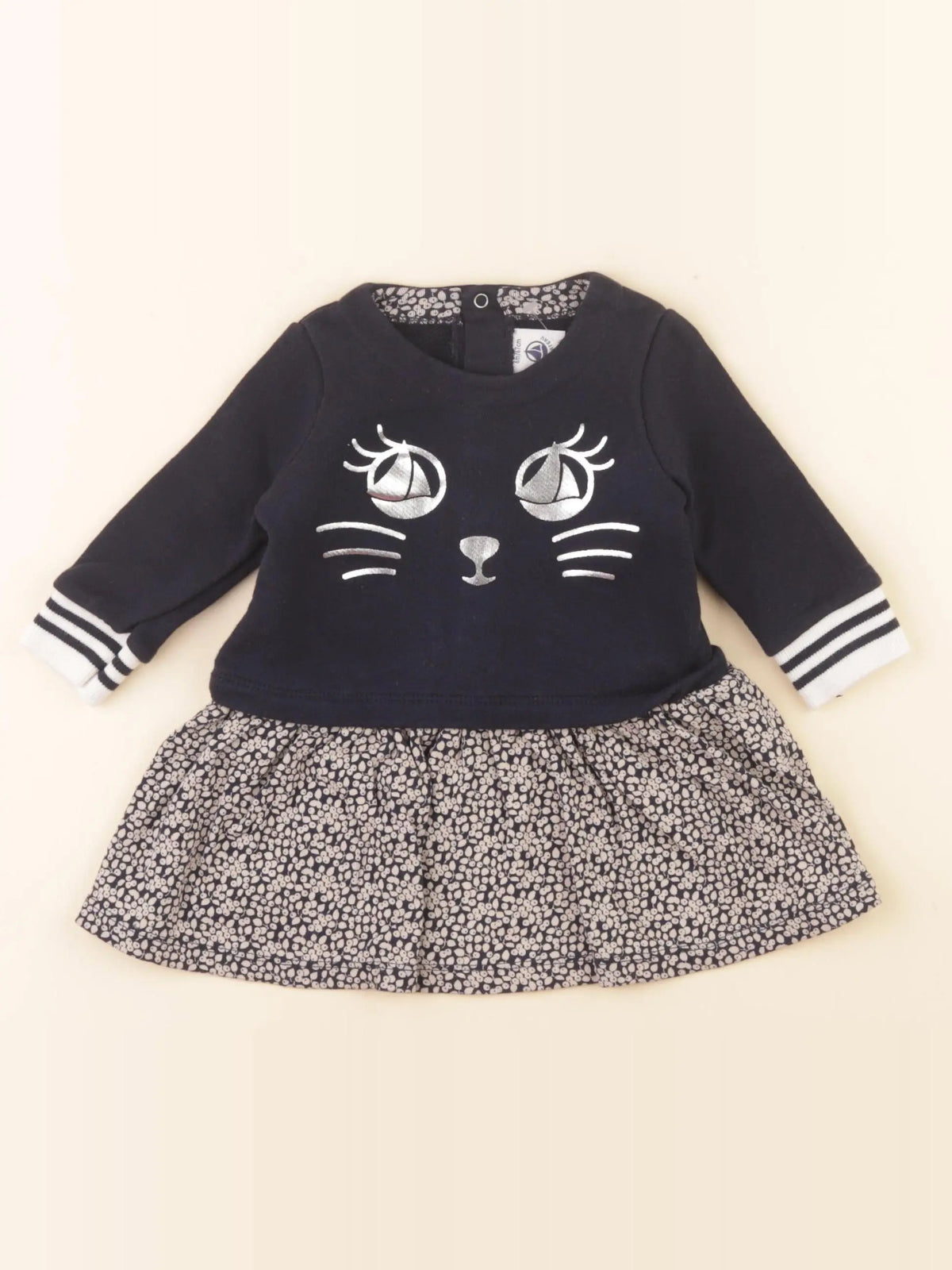 Petit Bateau - robe bleu - 6 mois