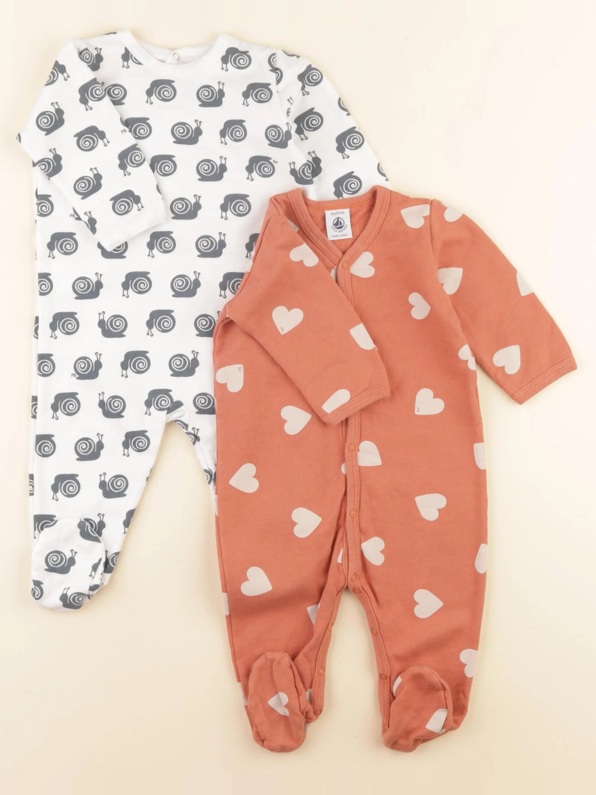 Petit Bateau - lot de 2 pyjamas coton multicolore - 6 mois