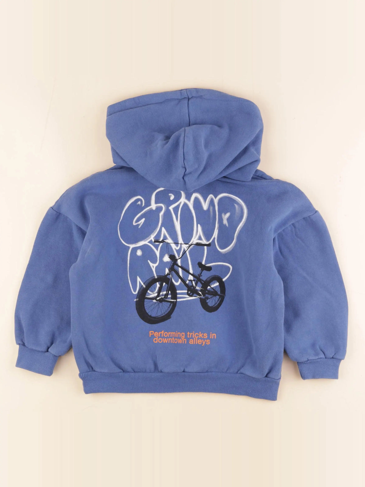 Zara - sweat imprimé au dos bleu - 6 ans