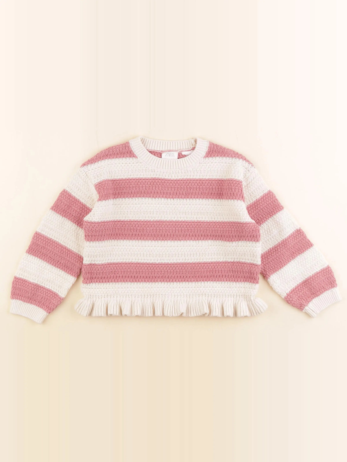 Zara - pull rose, beige - 3/4 ans