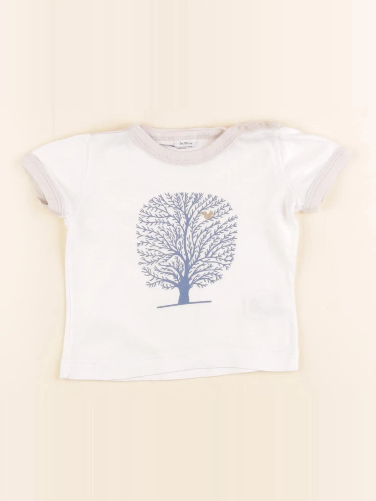 Petit Bateau - tee-shirt beige - 3 mois
