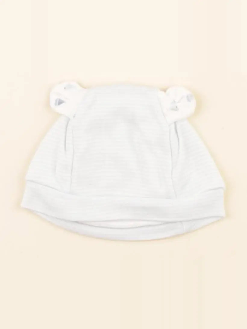 Petit Bateau - bonnet de naissance bleu, blanc - 3 mois