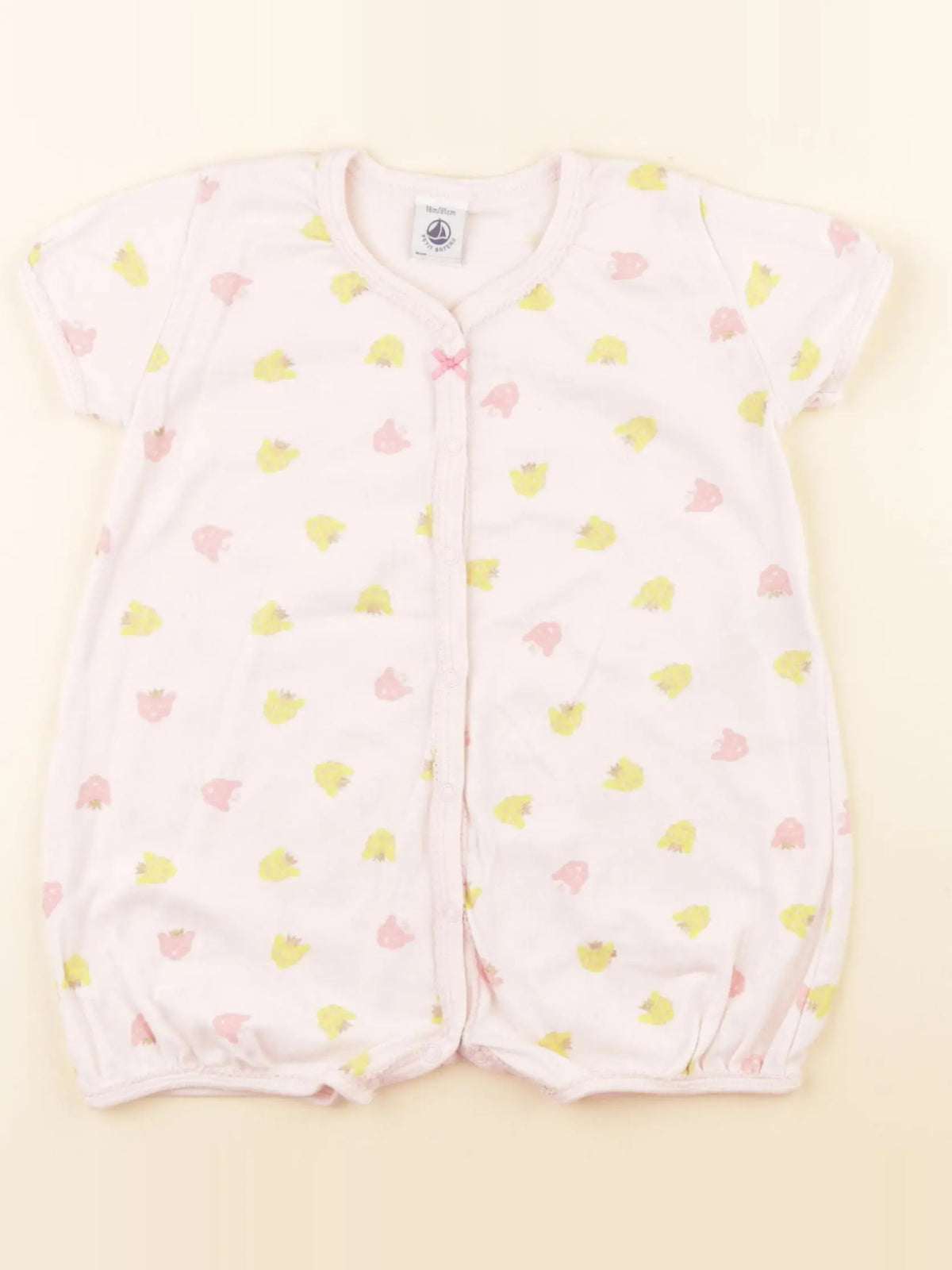 Petit Bateau - pyjama coton or, rose - 18 mois