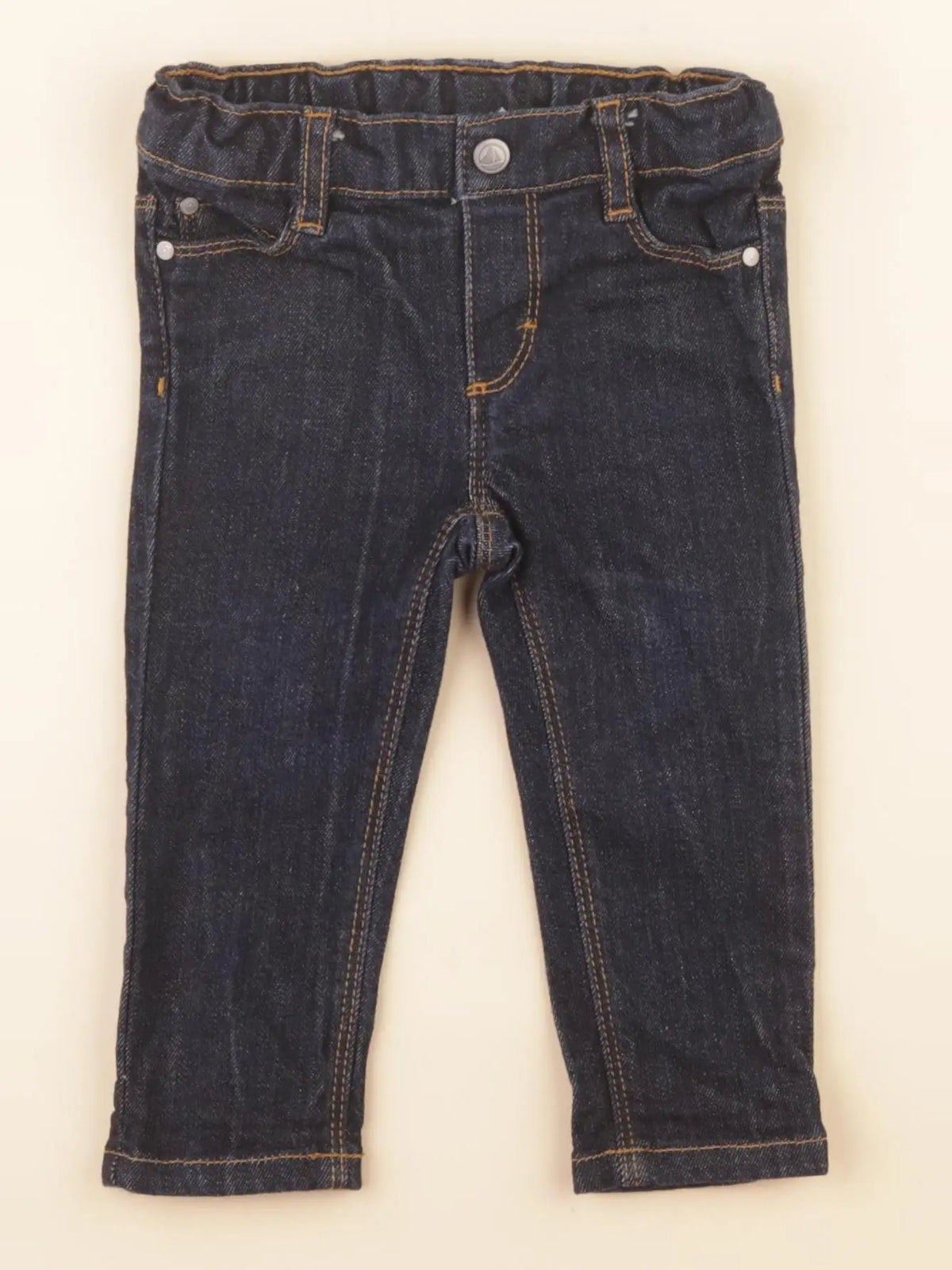 Petit Bateau - jean coton bleu - 12 mois