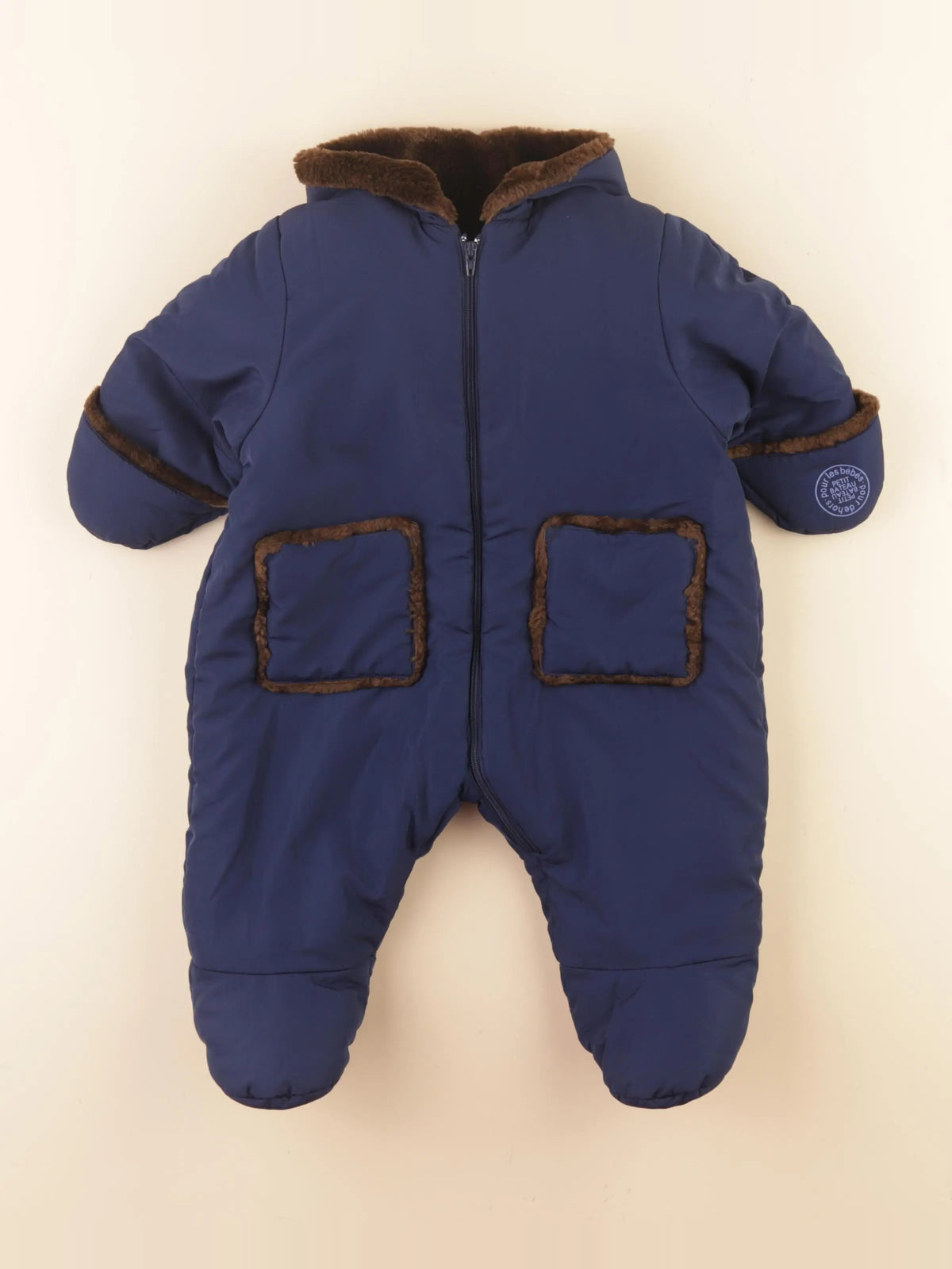 Petit Bateau - combi-pilote bleu - 3 mois