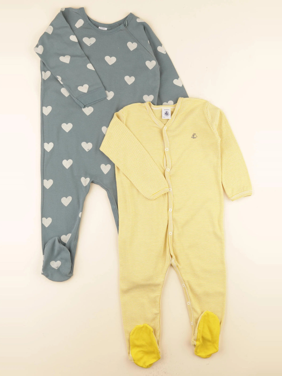 Petit Bateau - lot de 2 pyjamas coton multicolore - 24 mois