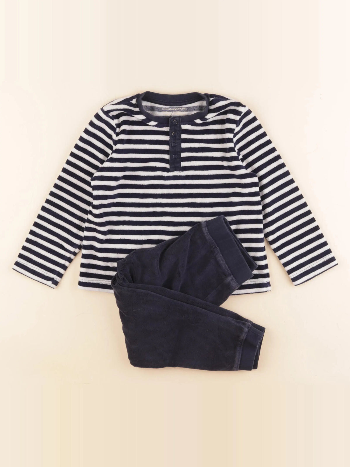 Zara - pyjama velours bleu - 12/18 mois
