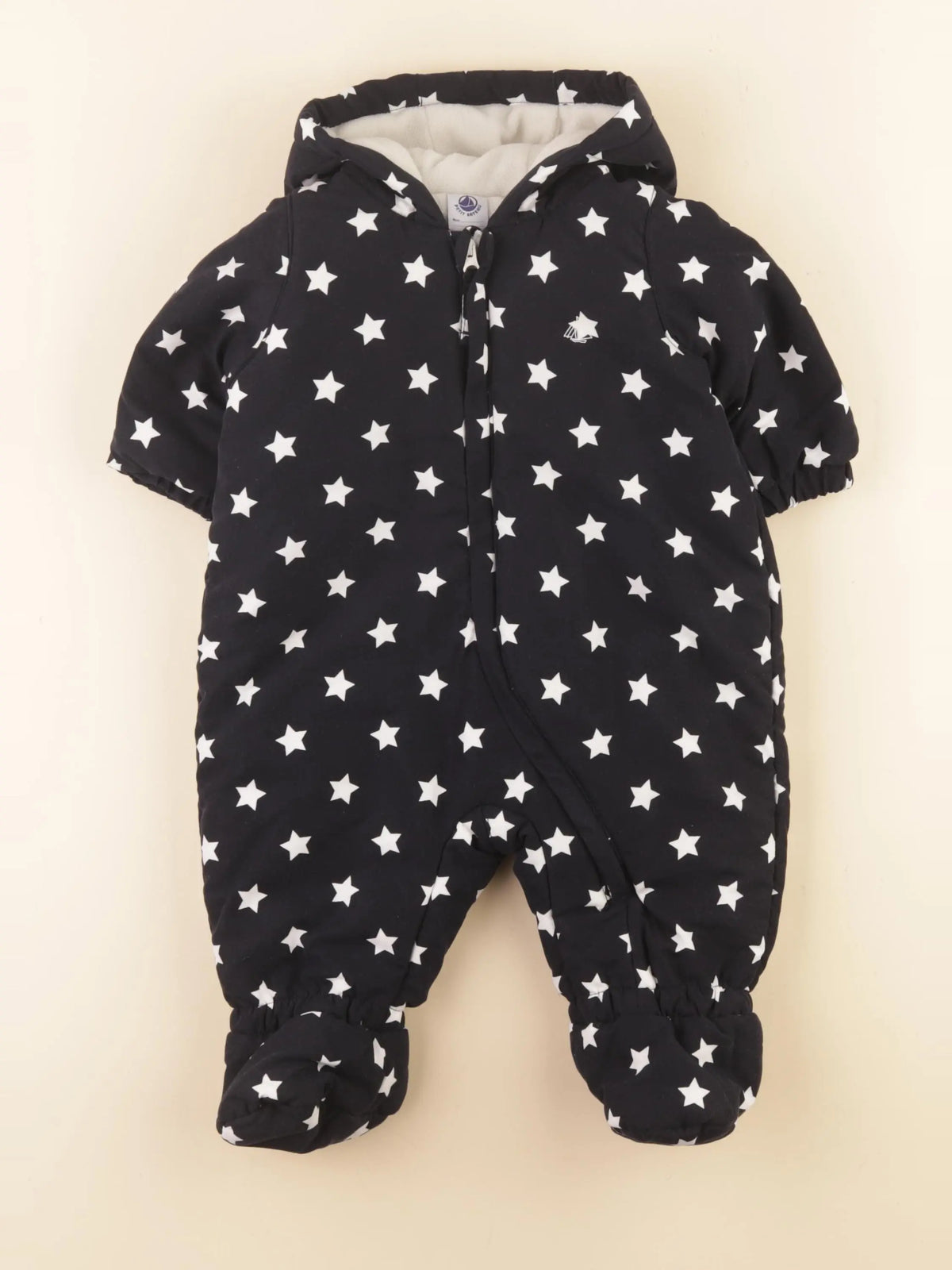 Petit Bateau - combi-pilote noir - 6 mois