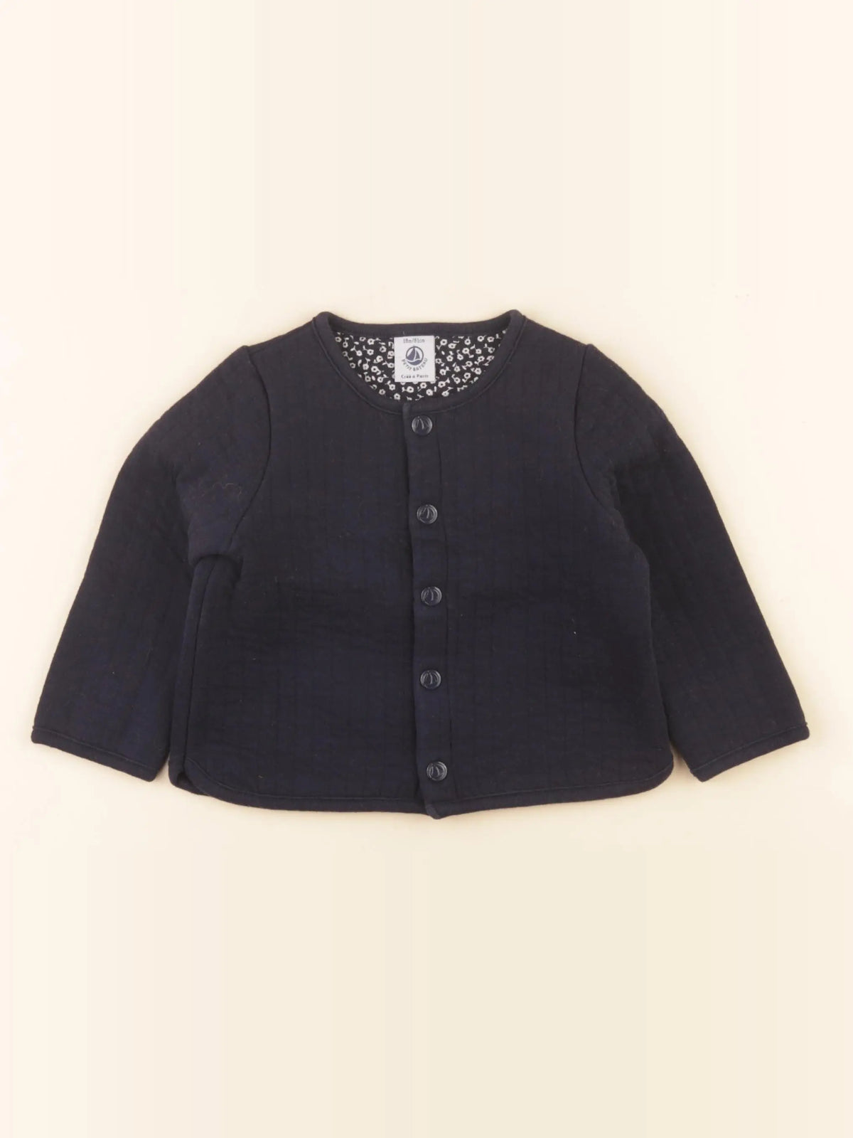 Petit Bateau - sweat bleu - 18 mois