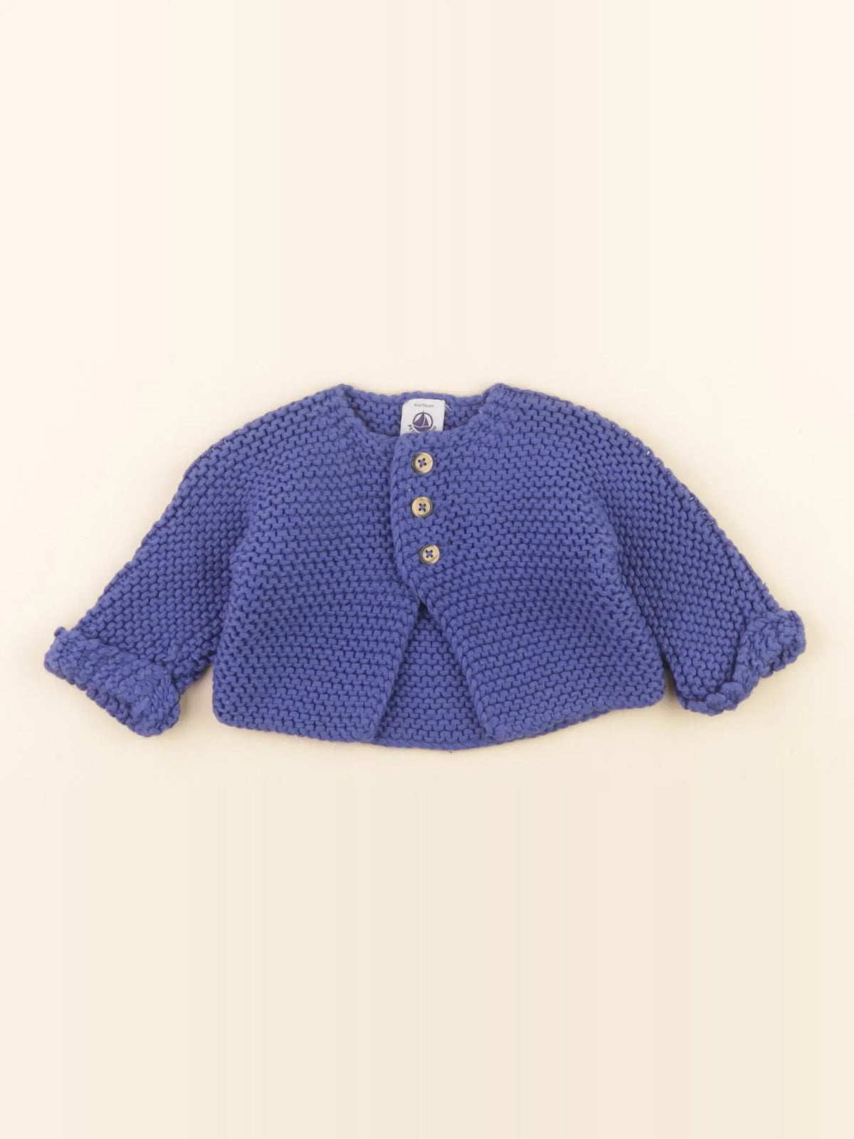 Petit Bateau - gilet bleu - 1 mois