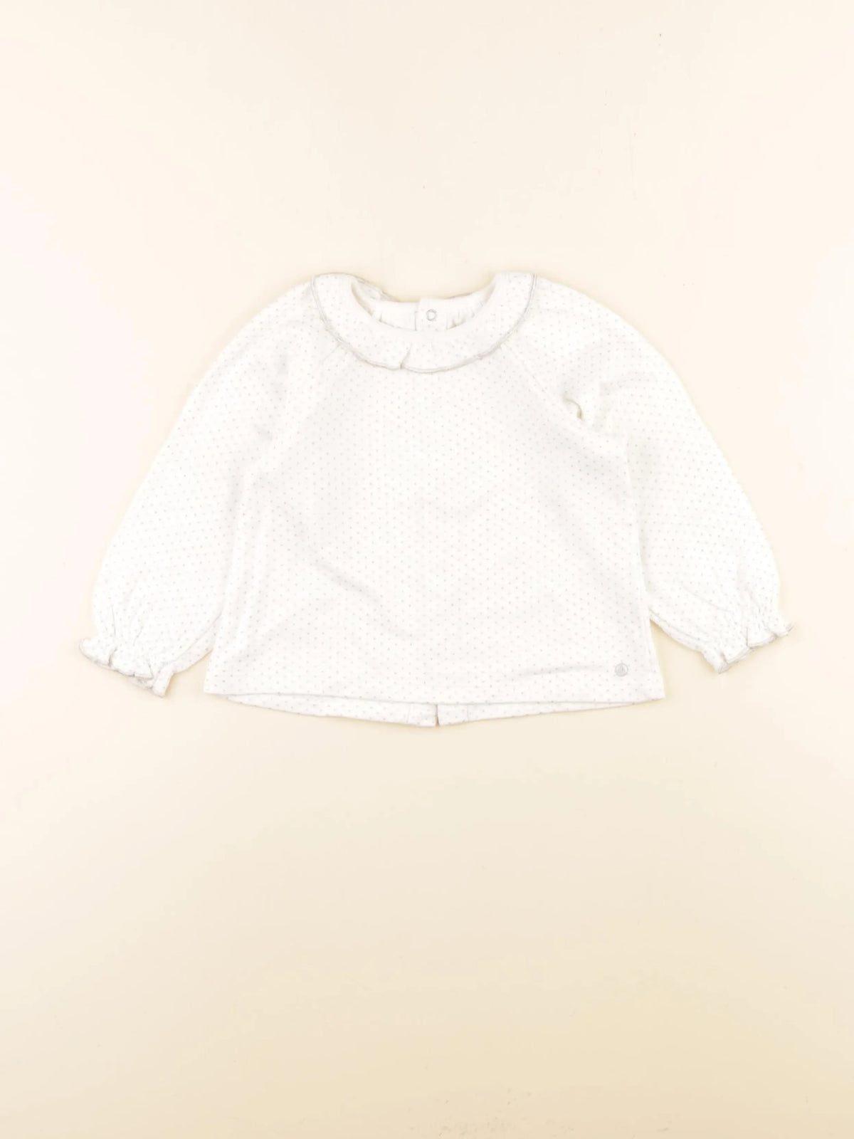 Petit Bateau - tee-shirt blanc, or - 18 mois