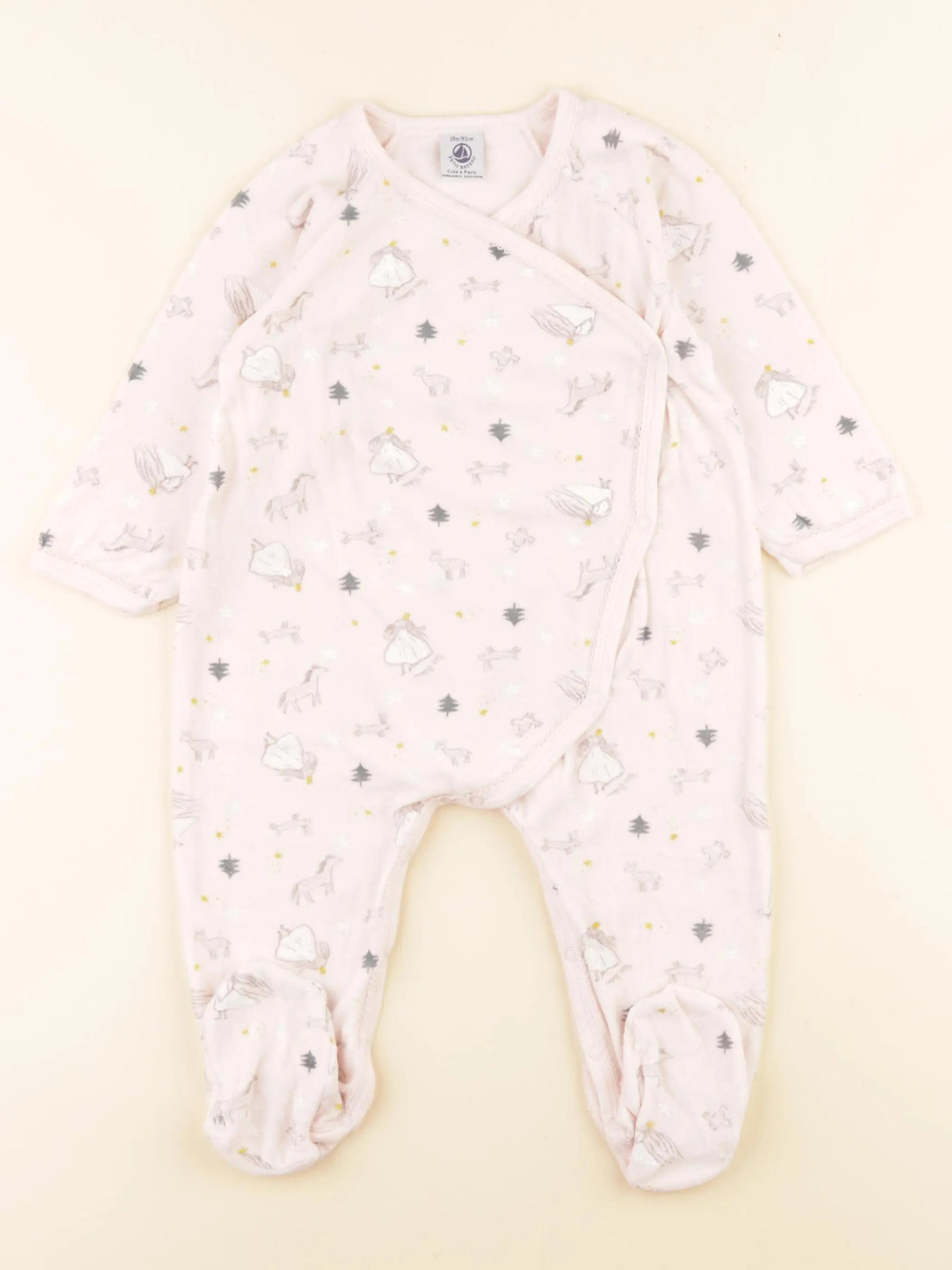 Petit Bateau - pyjama velours rose - 18 mois