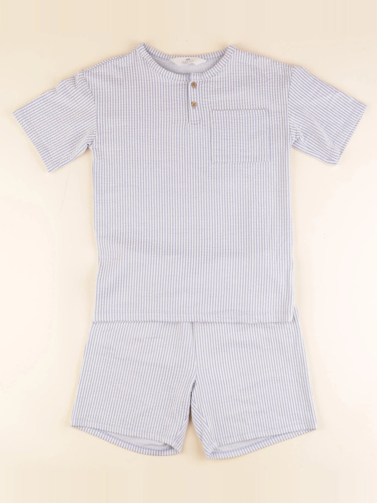 H&M - ensemble bleu - 7/8 ans