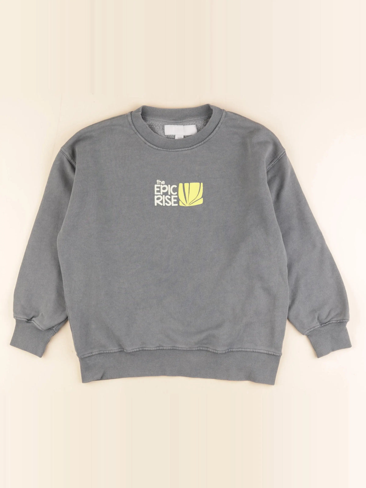Zara - sweat imprimé au dos vert - 7/8 ans