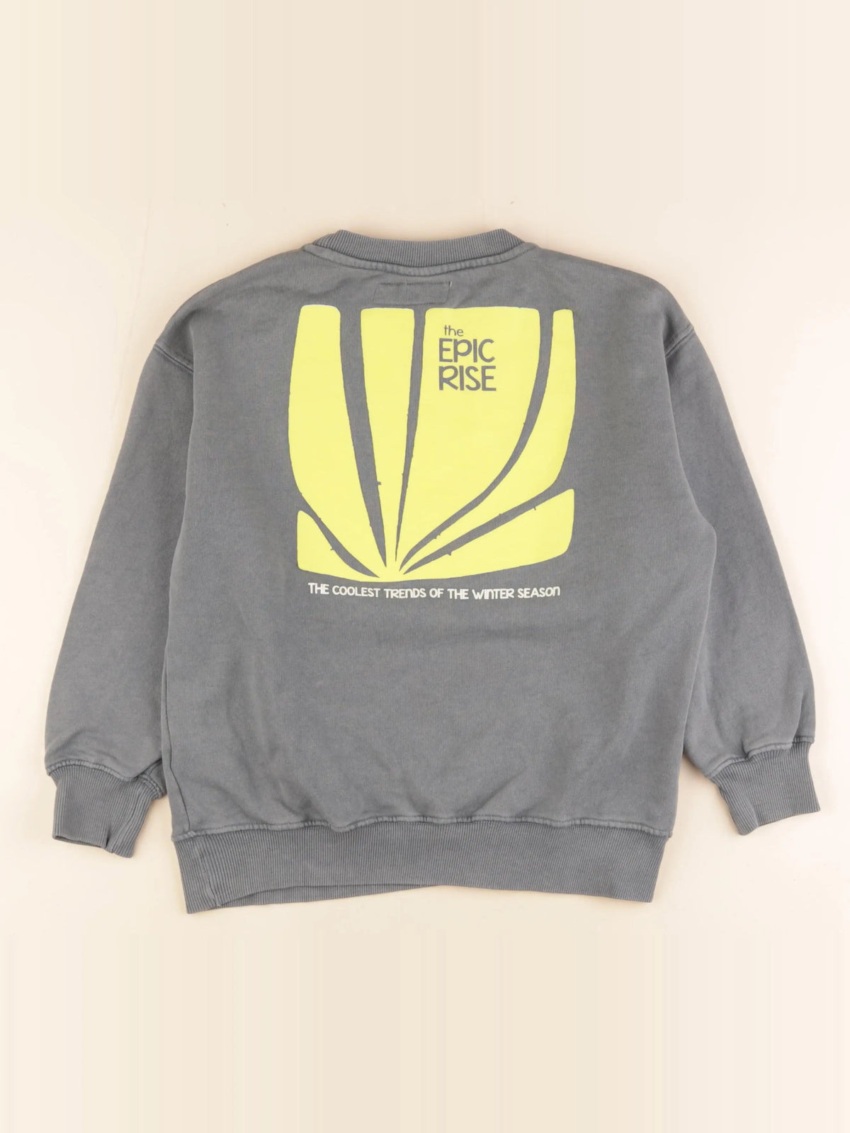 Zara - sweat imprimé au dos vert - 7/8 ans