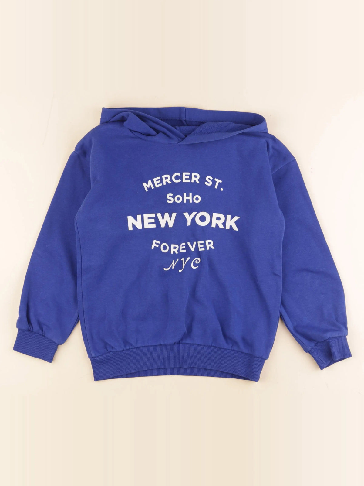 H&M - sweat bleu - 7/8 ans