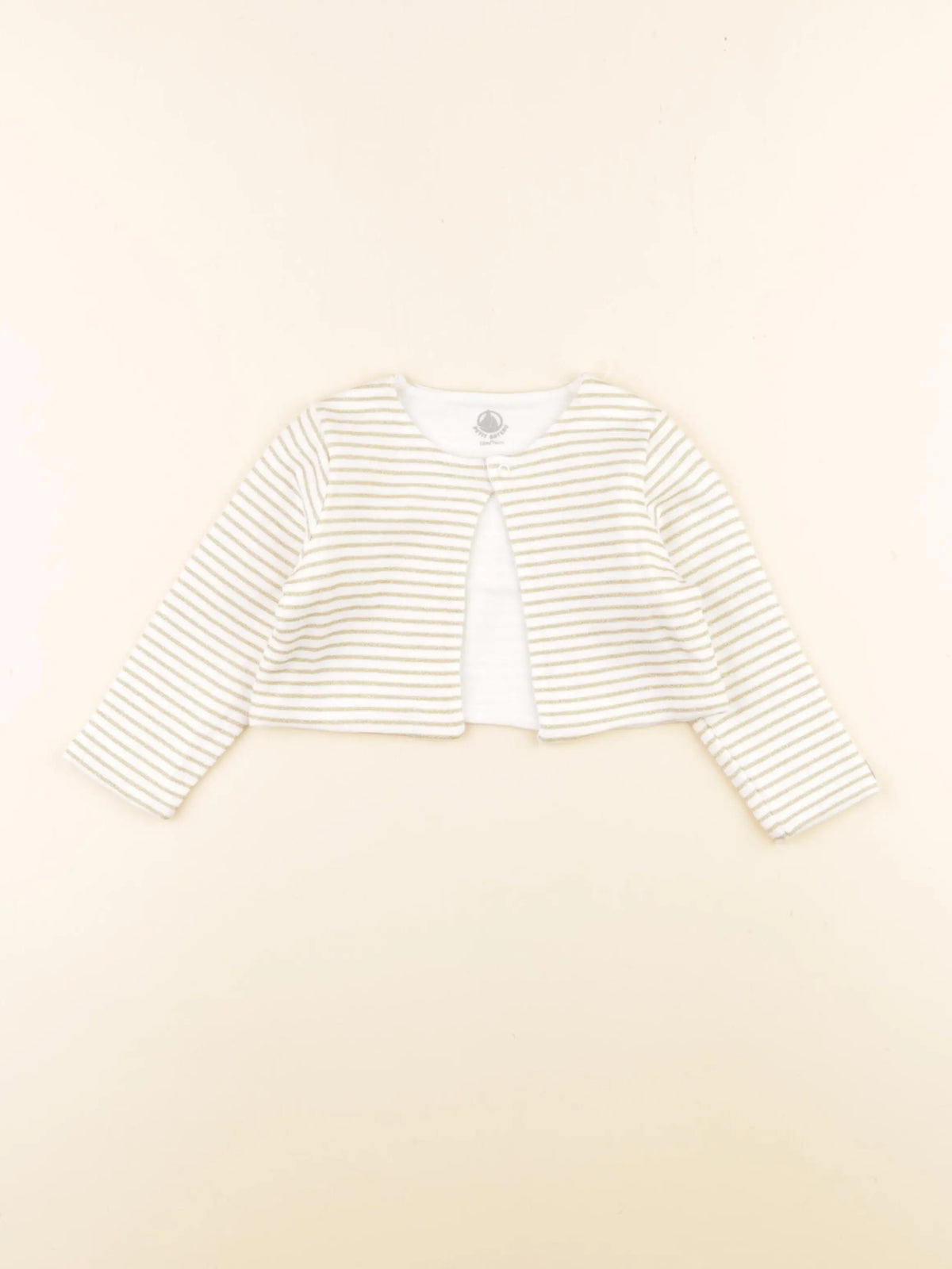 Petit Bateau - gilet blanc - 12 mois