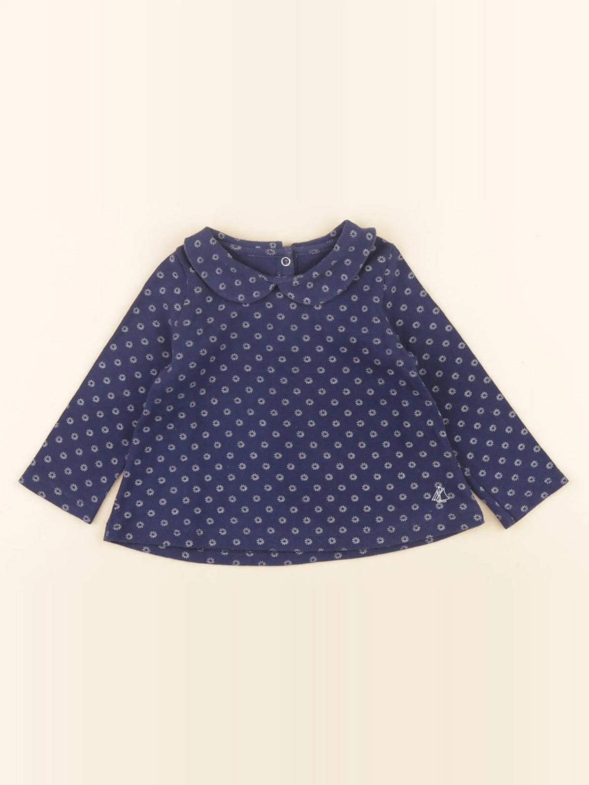 Petit Bateau - tee-shirt bleu - 12 mois