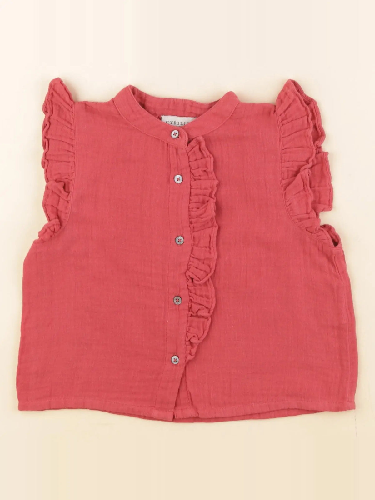 Cyrillus - blouse rouge - 4 ans