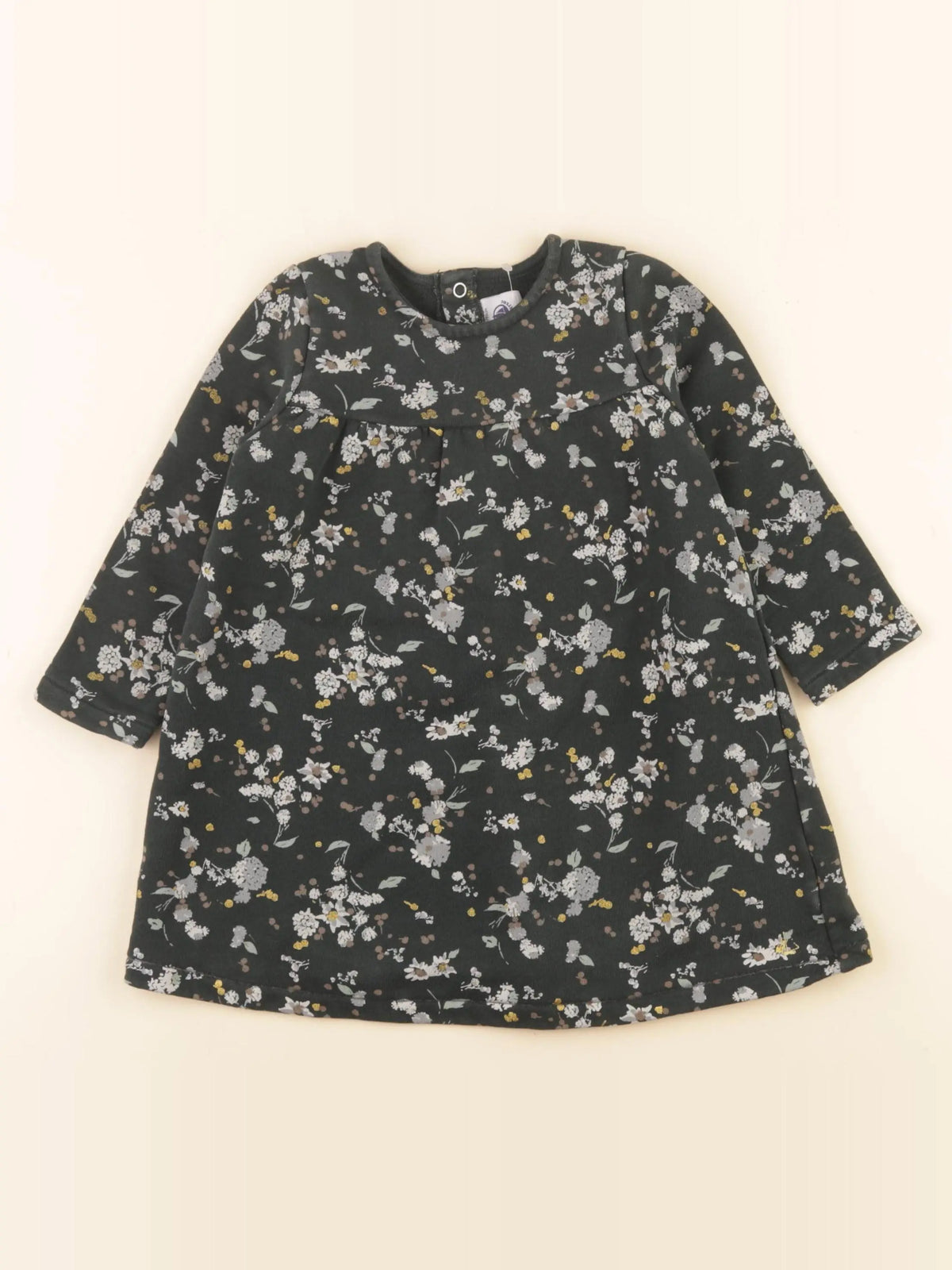 Petit Bateau - robe vert - 24 mois