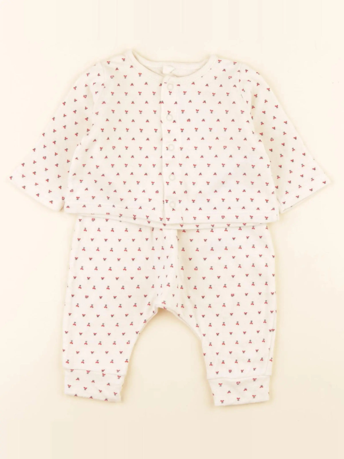 Petit Bateau - ensemble beige - 3 mois