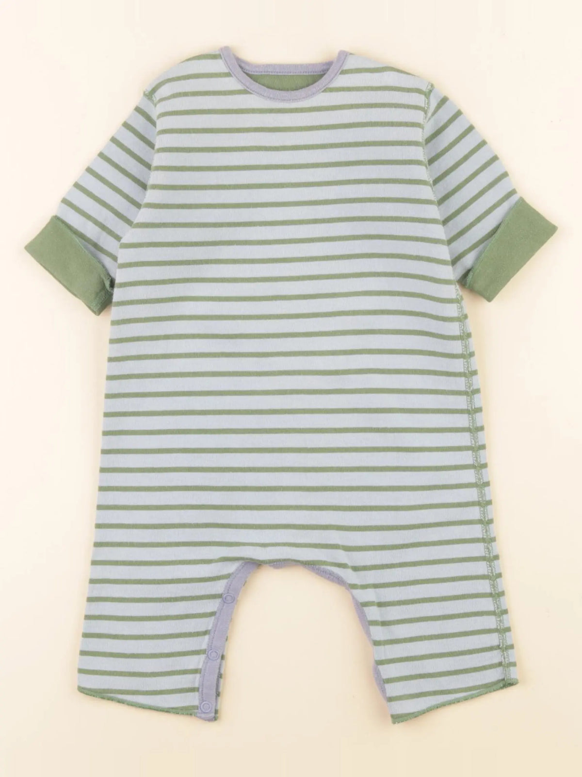 Petit Bateau - combinaison vert, bleu - 3 mois