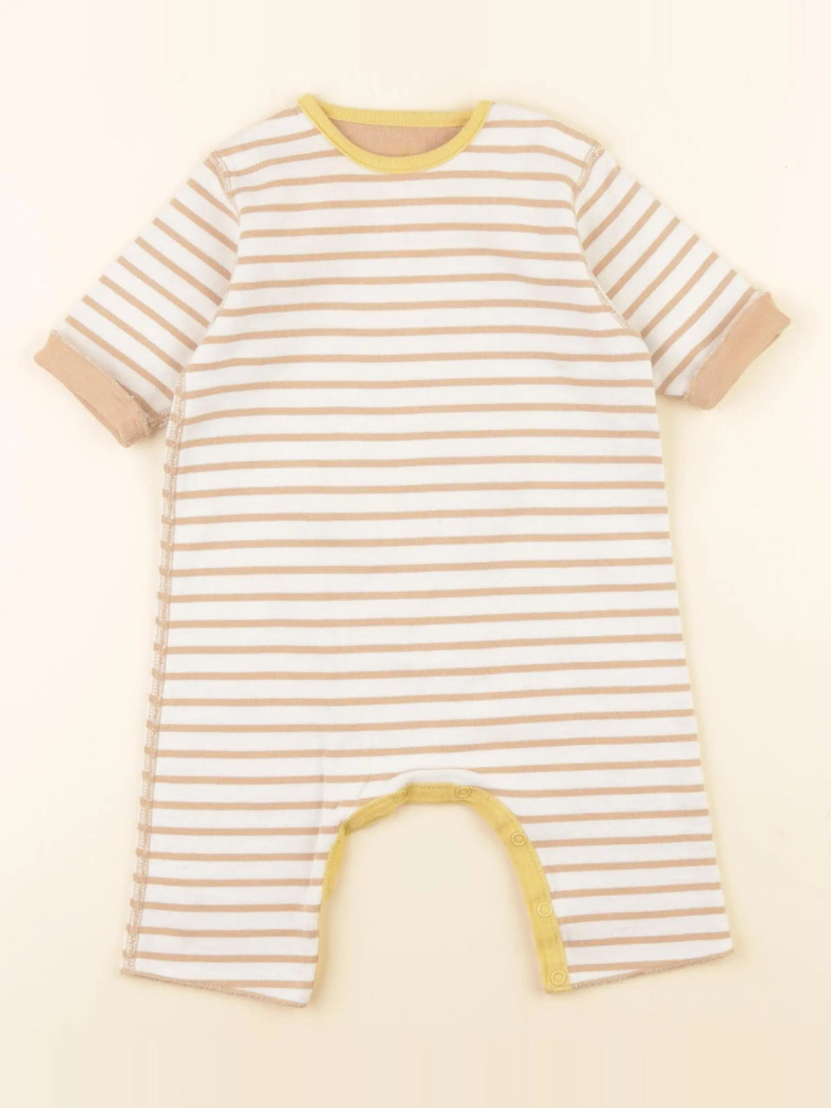 Petit Bateau - combinaison beige, marron - 3 mois