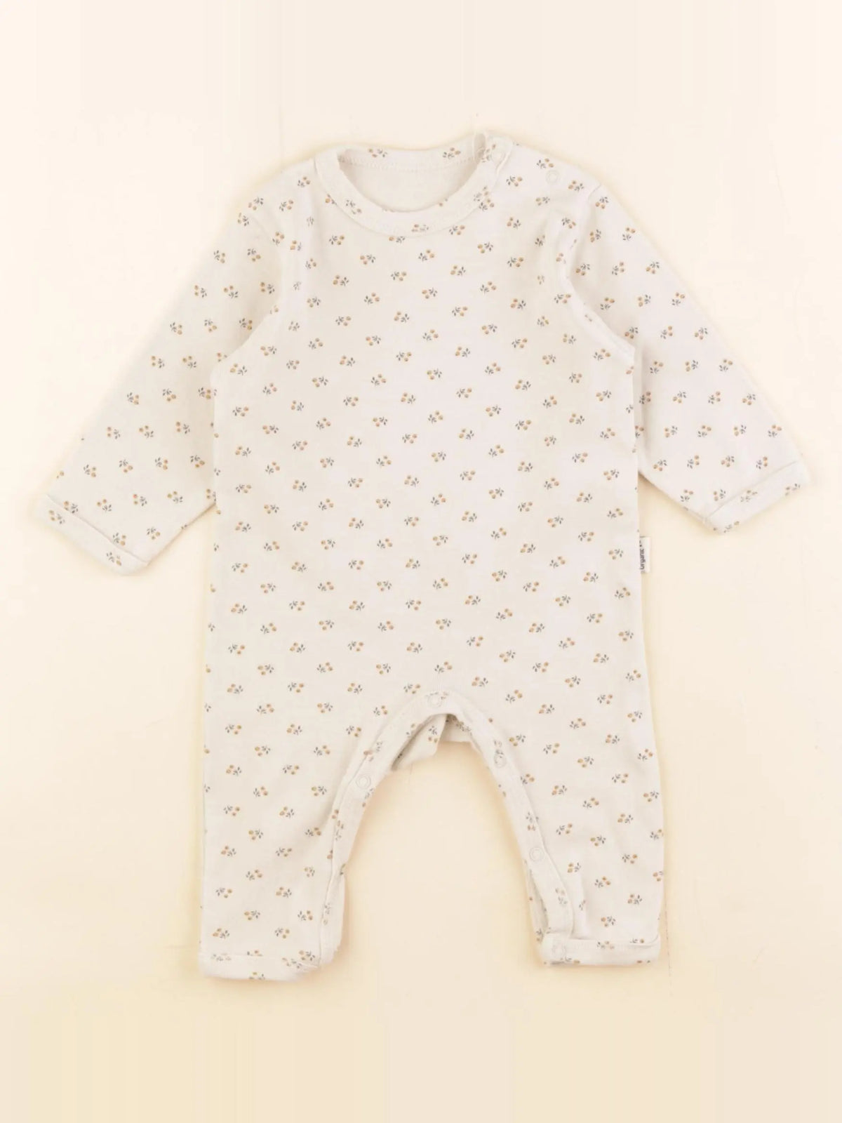 Poudre Organic - pyjama coton beige - 3 mois