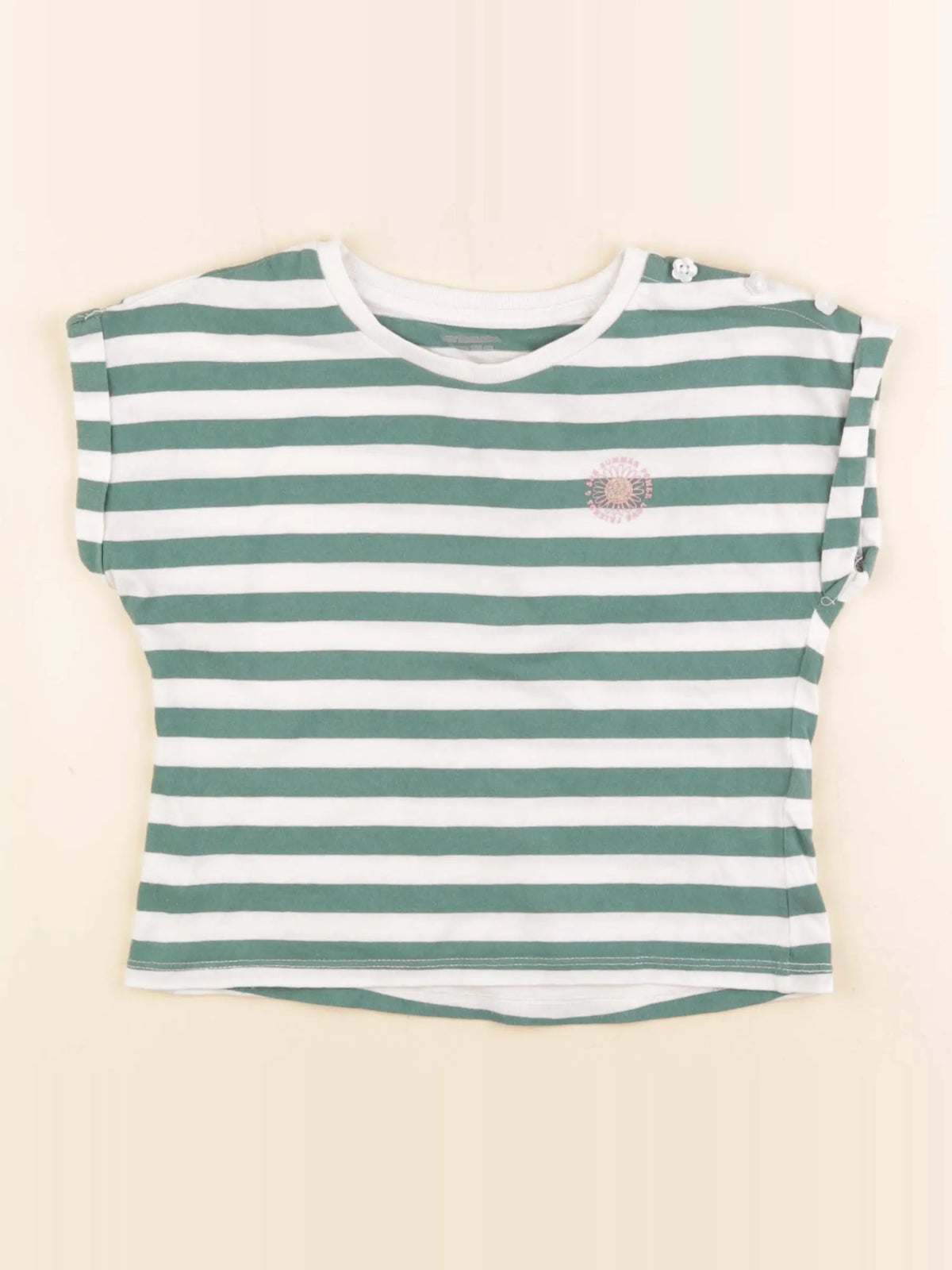 Vertbaudet - tee-shirt vert - 5 ans