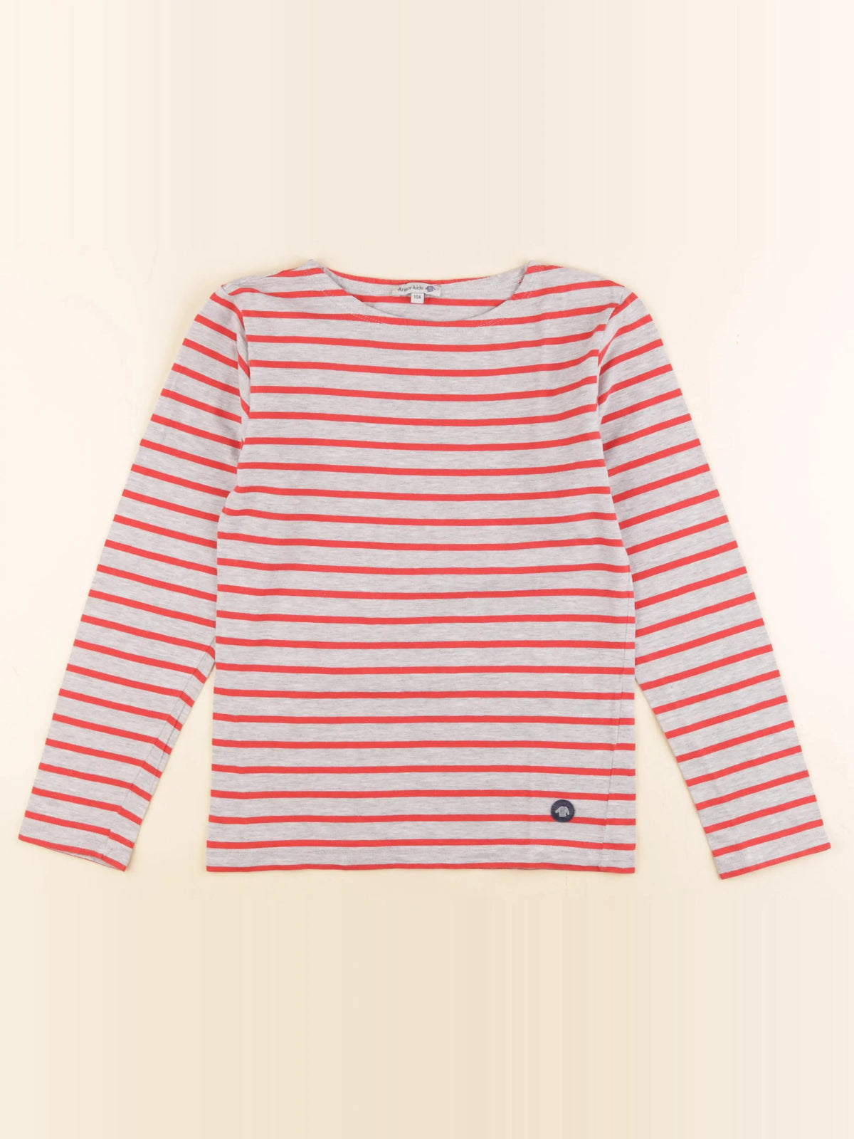 Armor Lux - tee-shirt gris, rouge - 10 ans