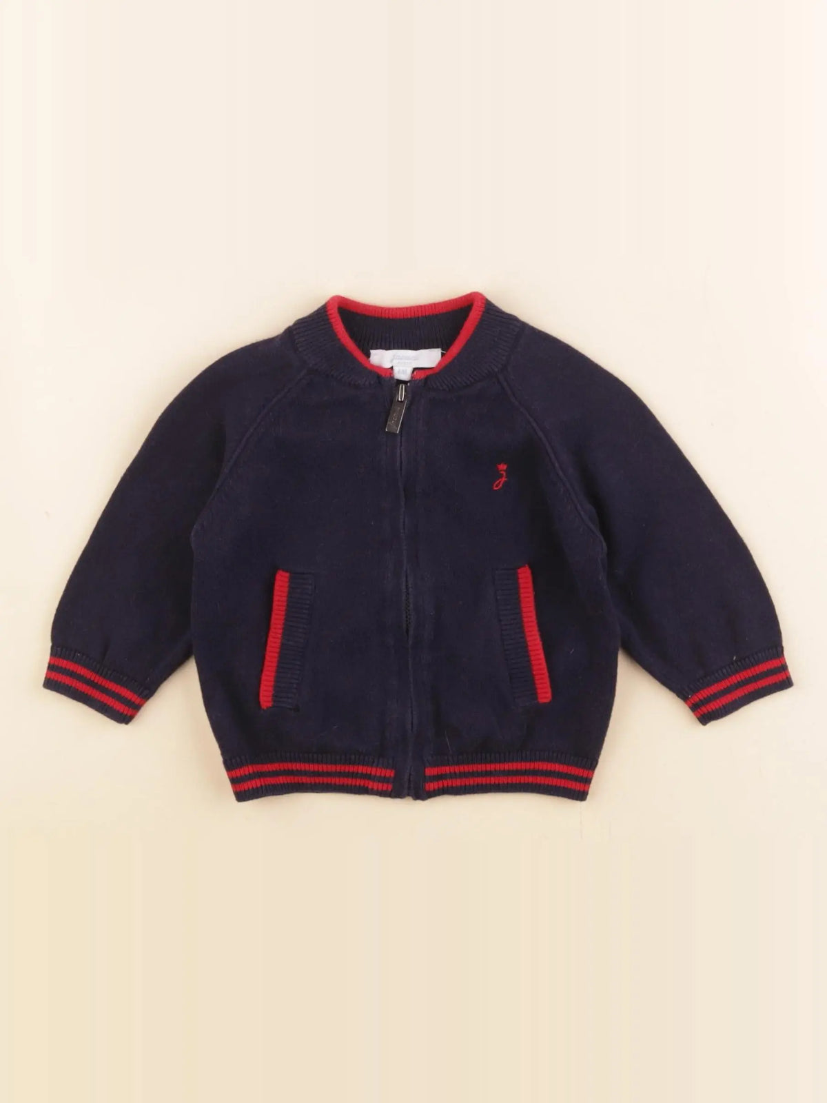 Jacadi - gilet bleu - 6 mois