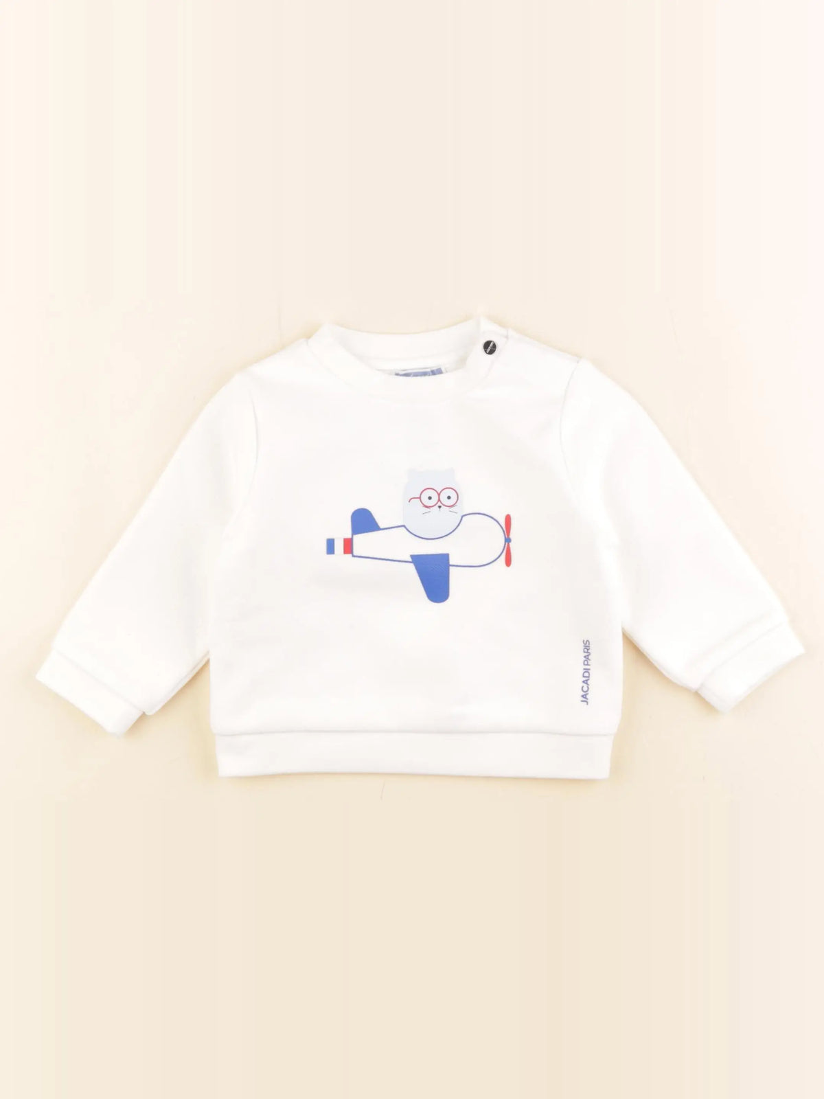 Jacadi - sweat blanc - 12 mois